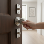Round Reeded Mortice Door Knob Set with Polished Chrome Finish, Complete Hardware Kit and 10-Year Mechanical Guarantee -...