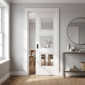Internal Pocket Door Set with 3 Light Clear Glass and White Primed Finish