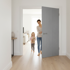 Premium Solid Core Light Grey Ash Internal Door with Closed Grain Finish and FSC Certified Options