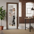 Premium White Glazed Internal Door with Clear Glass and Honeycomb Design for Natural Light - Engineered for Strength and Stability