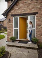 Premium Oak Tongue and Groove External Fire Door Set with Sidelight - 30 Minute Fire Resistance and Versatile Color Options