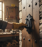 Premium Antique Black U Door Knocker for Authentic Home Decor and Curb Appeal - High-Quality Professional Grade for Industrial and Commercial Appli...