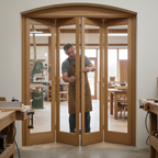 Premium Custom Made Oak Bifold Clear Glazed Doors - Standard and Custom Sizes Available
