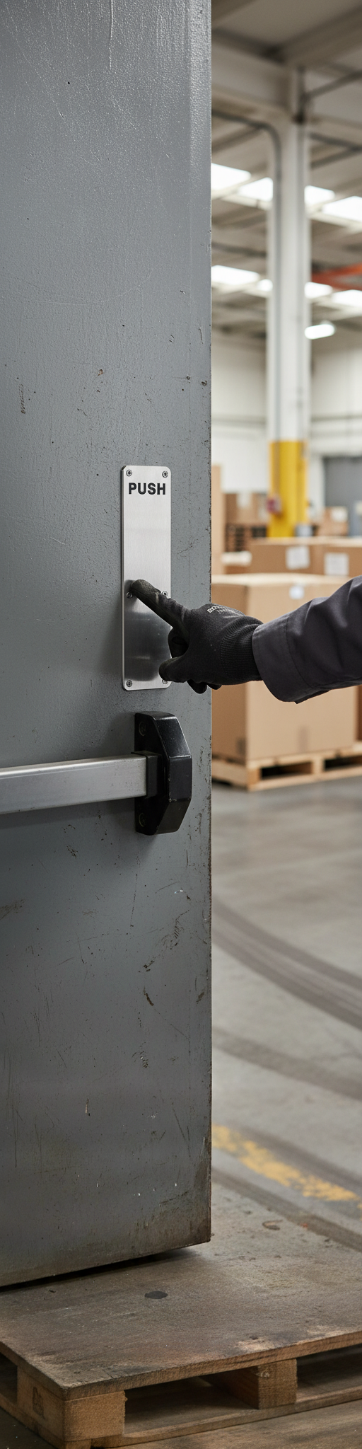 Premium Finger Plate Push with Screws - Ideal for Commercial Projects - High-Quality Professional Grade for Industrial and Commercial Applications