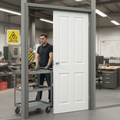 Premium White 4 Panel Fire Door - Solid Core Construction, Classic Design, and Stability