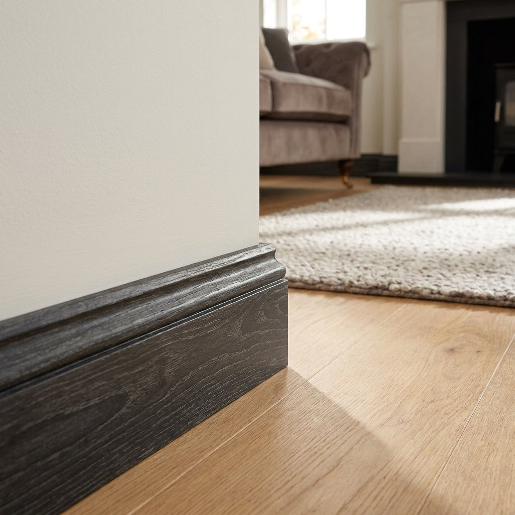 Laminate Scotia Beading Dark Grey 2400mm x 18mm - detail view