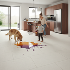 Premium 8mm Water-Resistant Tile Laminate Flooring with Real Stone Effect and High Durability for Modern Interiors