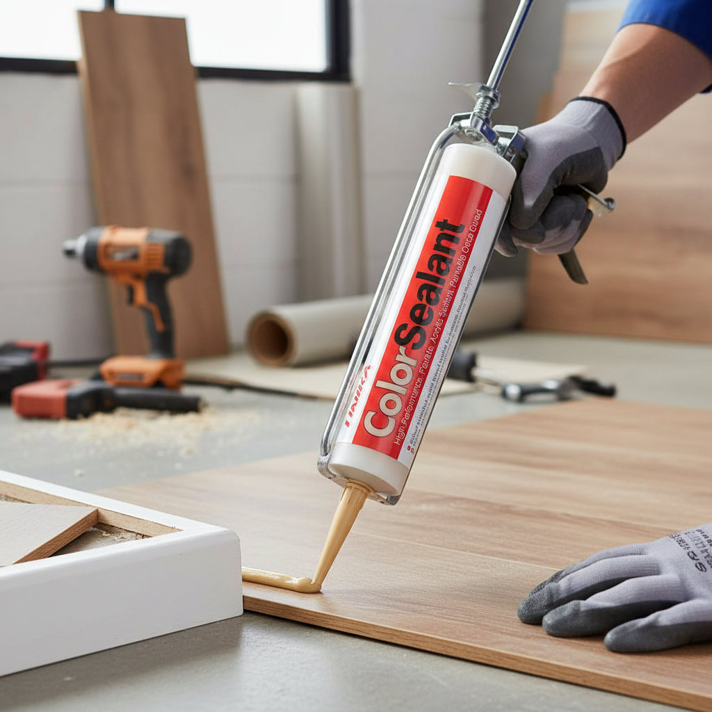 Premium 310ml ColourSealant for Light Oak Laminate & Timber Flooring - Waterproof, Flexible, Paintable Sealant