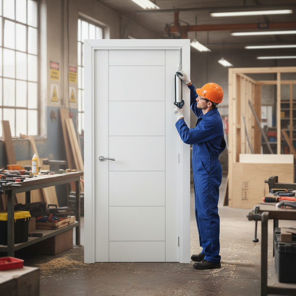 Premium Internal White Primed FD30 Fire Door with Solid Core and Acoustic Performance