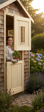 Premium Glazed Stable 1 Light External Door with Solid Pine Construction and Clear Glass Finish