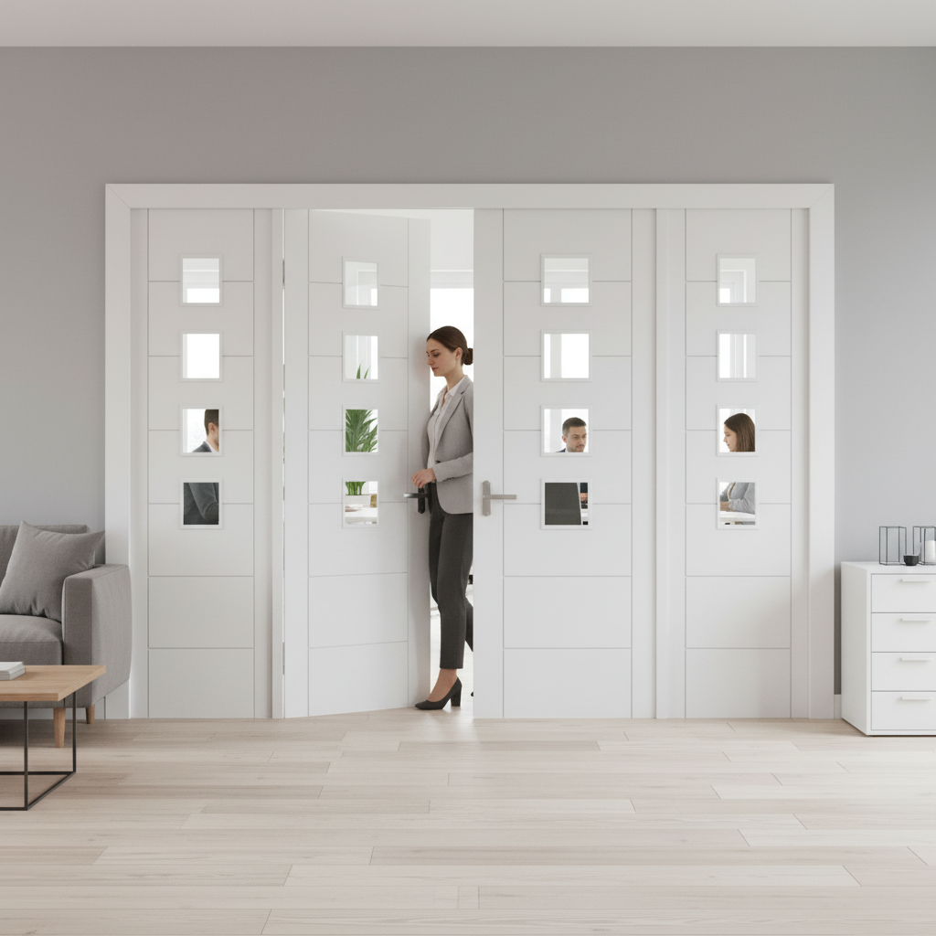 Premium Internal Clear Glass Sidelight Room Divider Set with Modern Design and Easy Installation - Image 2