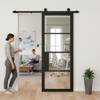 Premium Clear Glazed Door with Top Mounted Sliding Track System - 2000mm & 3000mm Options