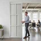 Premium Industrial Style Pocket Door Set with Galvanised Steel Frame and Adjustable Jamb Options