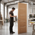 Premium Fully Finished Internal Oak Venice 5 Panel Door with Solid Engineered Core for Modern Interiors