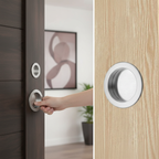 Premium Pocket Door Simple Flush Pull with Various Finishes and Easy Adhesive Fixing