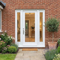 External White Composite Sidelight with Clear Glass, Universal Fit, Painted Finish