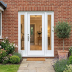 External White Composite Sidelight with Clear Glass, Universal Fit, Painted Finish