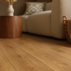 10mm Tawny Chestnut Handscraped Moisture-Resistant Laminate Flooring - detail view