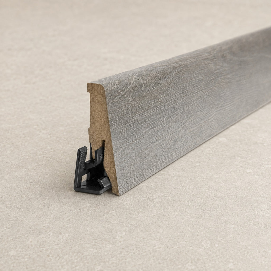 High Gloss Skirting Board Stave Oak 2400mm x 58mm x 19mm