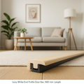 Ivory White End Profile Door Bar, 990mm Length