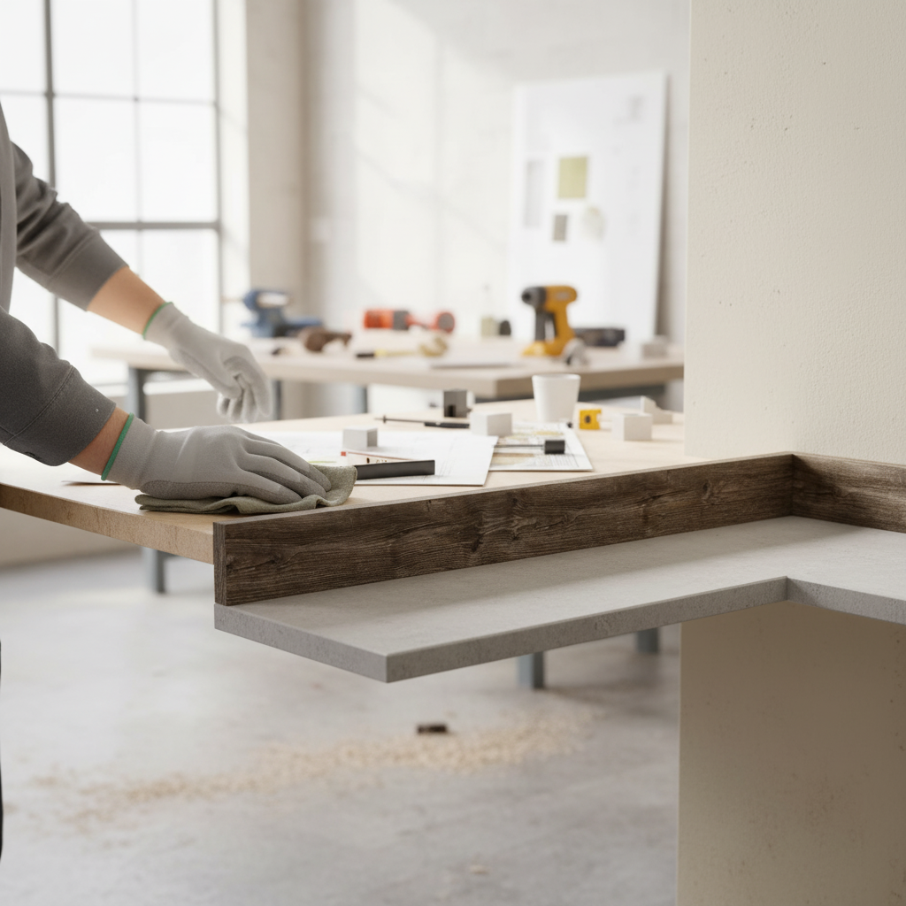 Premium Square Edge Upstand 3000mm - Durable Mystic Pine Laminate for Elegant Kitchen Design