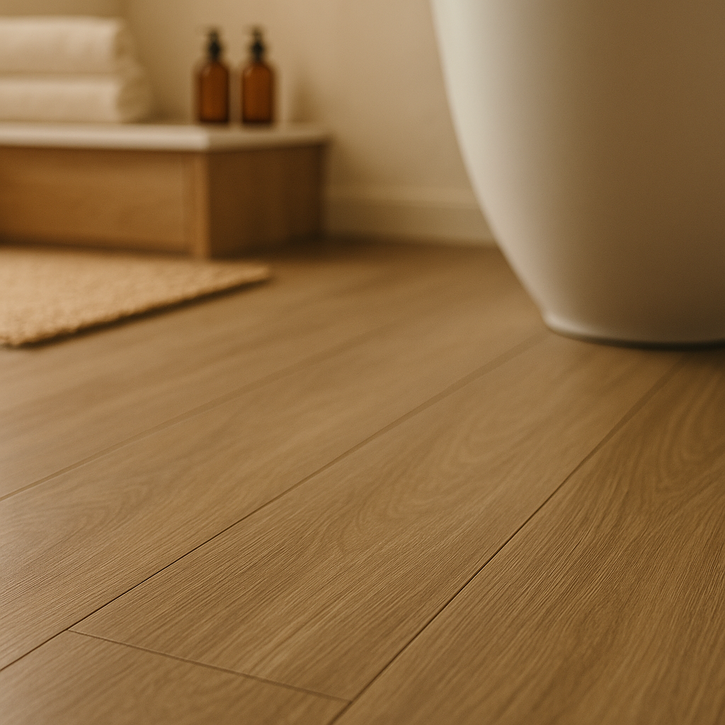 5mm Rigid Core LVT Flooring in Heritage Oak Finish - detail view