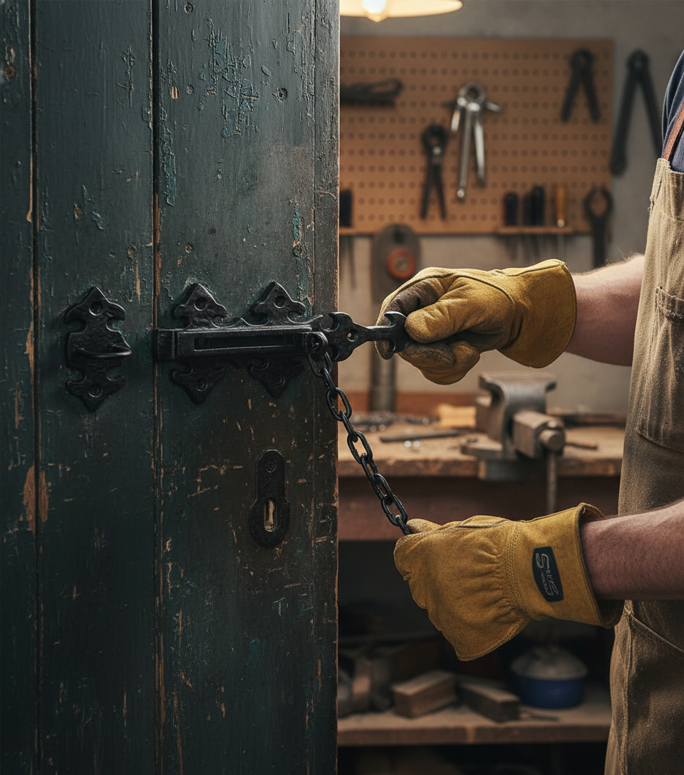 Premium Antique Black Door Chain for Authentic Security and Style - High-Quality Professional Grade for Industrial and Commercial Applications