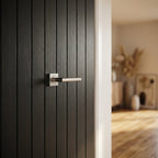 Internal Black Oak Door, Fully Finished, Made-to-Measure, Solid Core - detail view