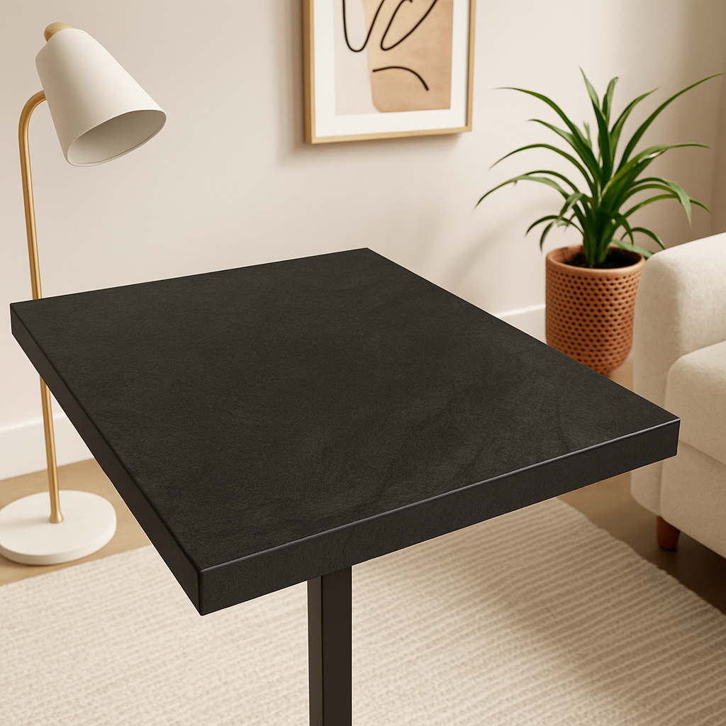 Compact Square Edge Laminate Worktop in Black, 3050mm x 650mm x 12.5mm