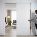 Premium Telescopic Pocket Door System with 1 Panel and Wooden Jamb Kit - Ideal for Home Renovations