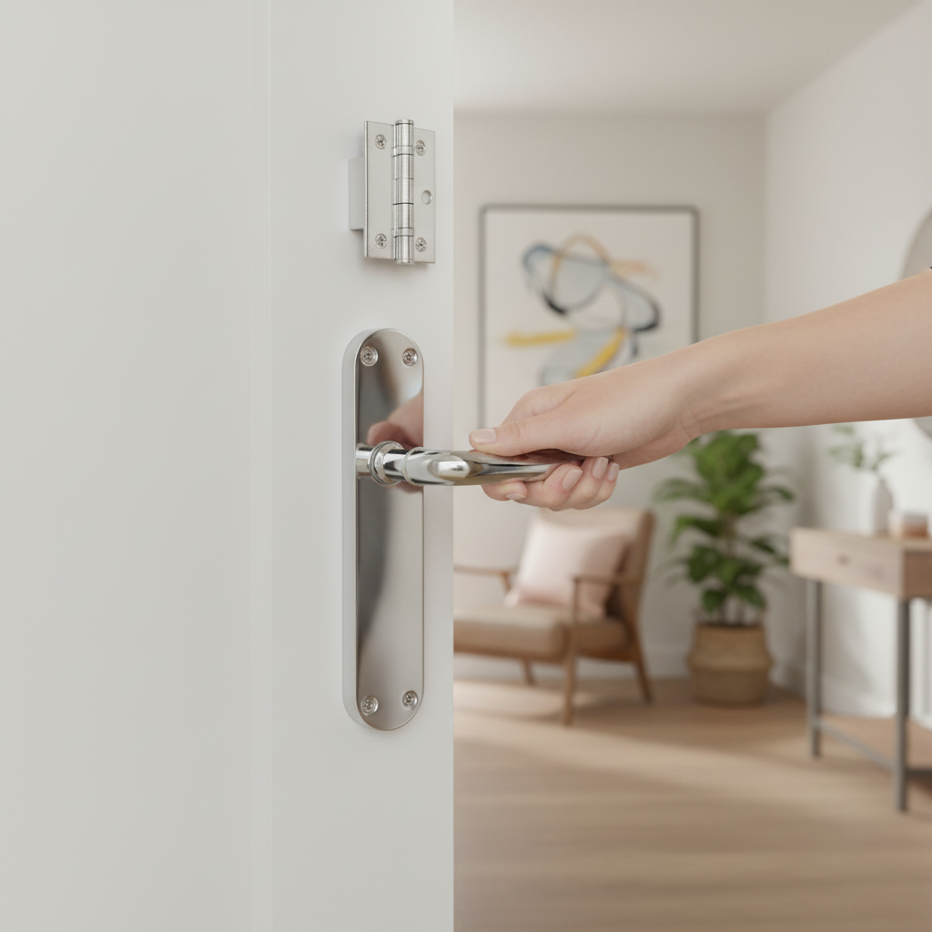 Premium Lever on Backplate Door Handle Set - Polished Chrome Finish for Modern Interiors - Image 2