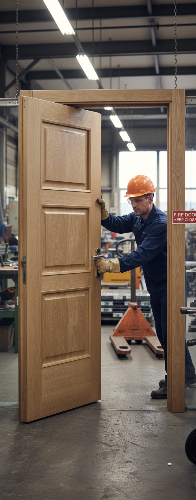 Premium Oak 3 Panel Internal Fire Door - Fully Finished, Fire Rated for 30 Minutes