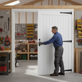 Premium External White Painted Composite Solid Garage Door with Custom Fit and Lifetime Durability