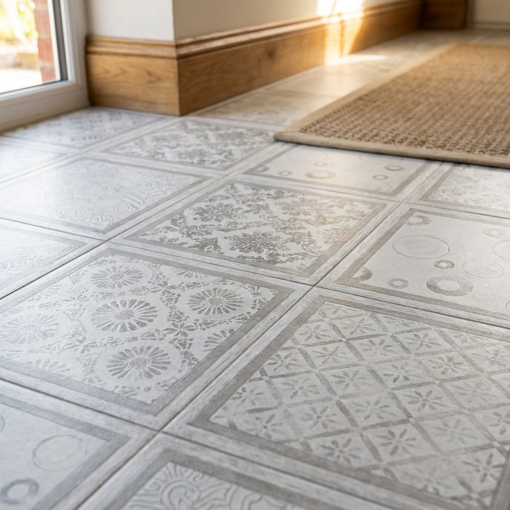 8mm Water-Resistant Laminate Flooring in Vintage Retro Style 1181 x 395mm - detail view