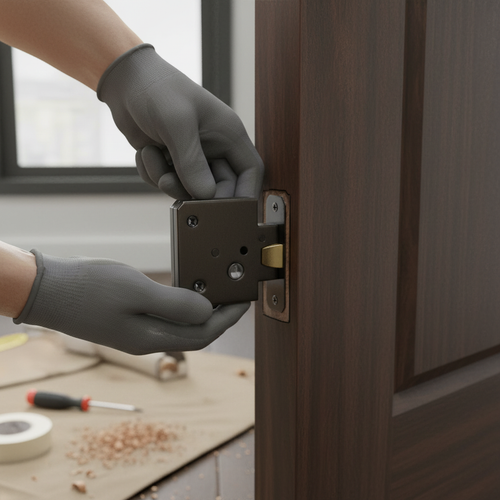 Premium 76mm (3'') Bathroom Lock with High-Performance Black Nickel Finish for Enhanced Security