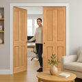 Premium Double Pocket Door Set with Bevelled Panels and Galvanised Steel Frame for Modern Interiors