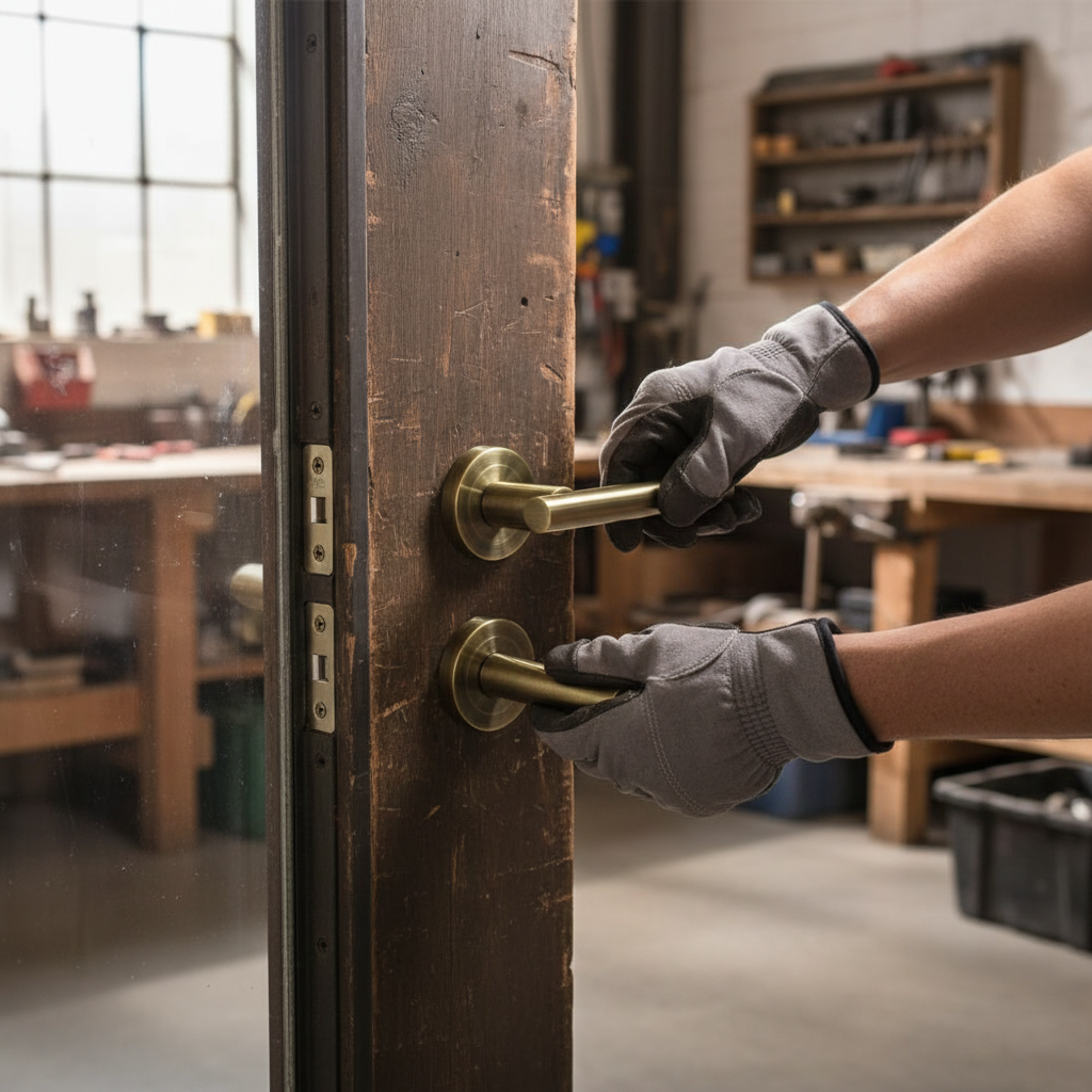 Premium Antique Brass Door Handle Pack with Lever on Round Rose - Durable and Stylish Upgrade for Home