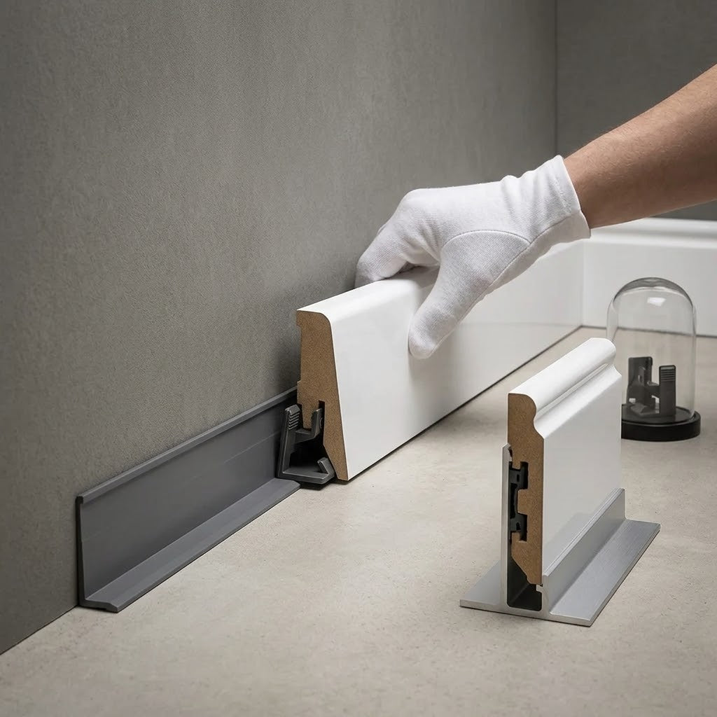 High Gloss White Skirting Board 2400mm x 58mm x 19mm Thickness