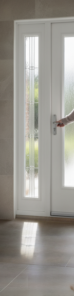 Premium Elegant White Composite Sidelight for Stunning Entrances, Low Maintenance and Thermally Efficient Design