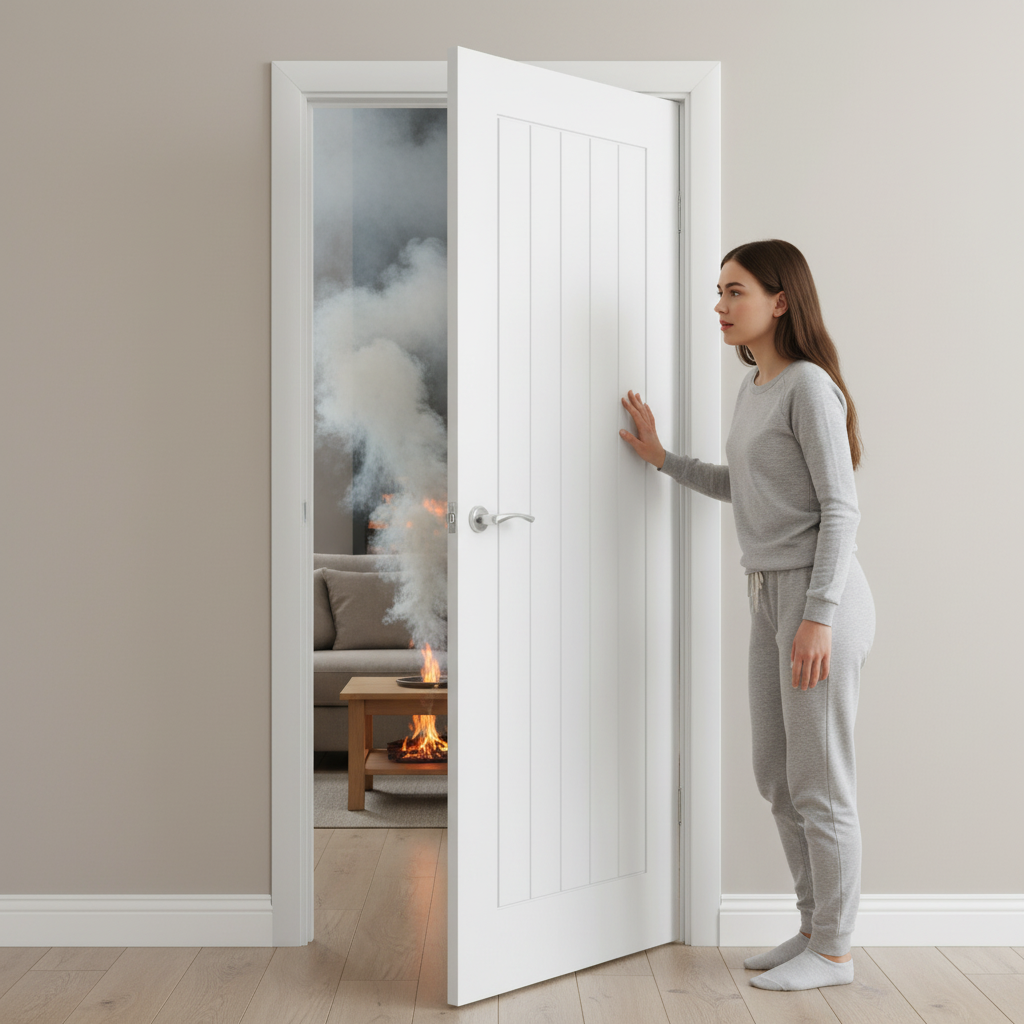 Premium Internal Lifestyle Moulded Smooth Cottage 5 Panel FD30 Fire Door for Modern Interiors - Image 2