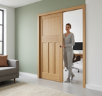 Premium Vintage-Style Pocket Door Set with Galvanised Steel Frame and Adjustable Jamb Options for Space-Saving Design