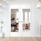 Premium Internal White Primed 7-Panel Door Pair - Elegant Design for Home Interiors - Image 2