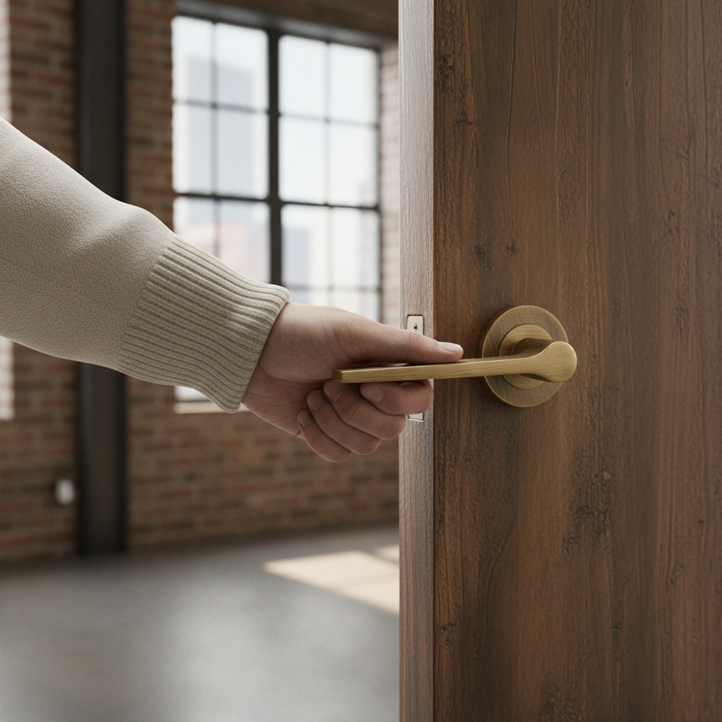 Premium Lever on Rose Antique Brass Door Handle - Ergonomic Design for Office and Home Use with 25-Year Guarantee
