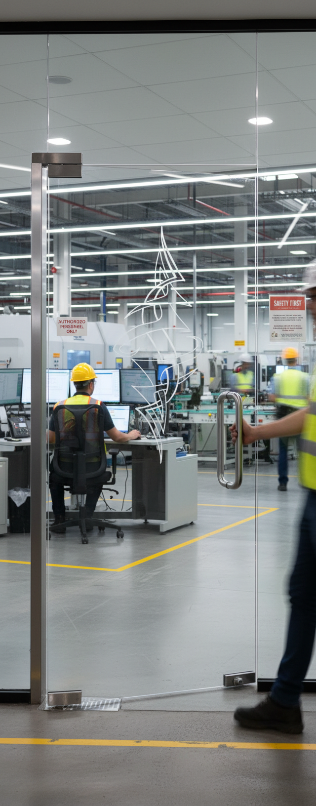 Premium Satin Glass Door - Frameless Design with Easy-Clean Finish and Custom Sizes Up to 1026mm x 2040mm