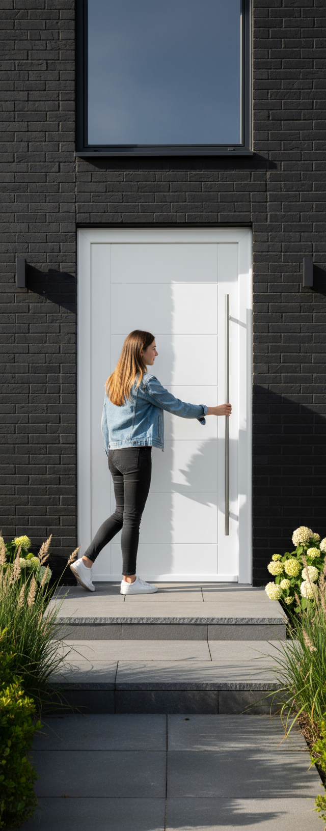 Premium Contemporary Composite External Door with Low Maintenance and Thermal Efficiency Features