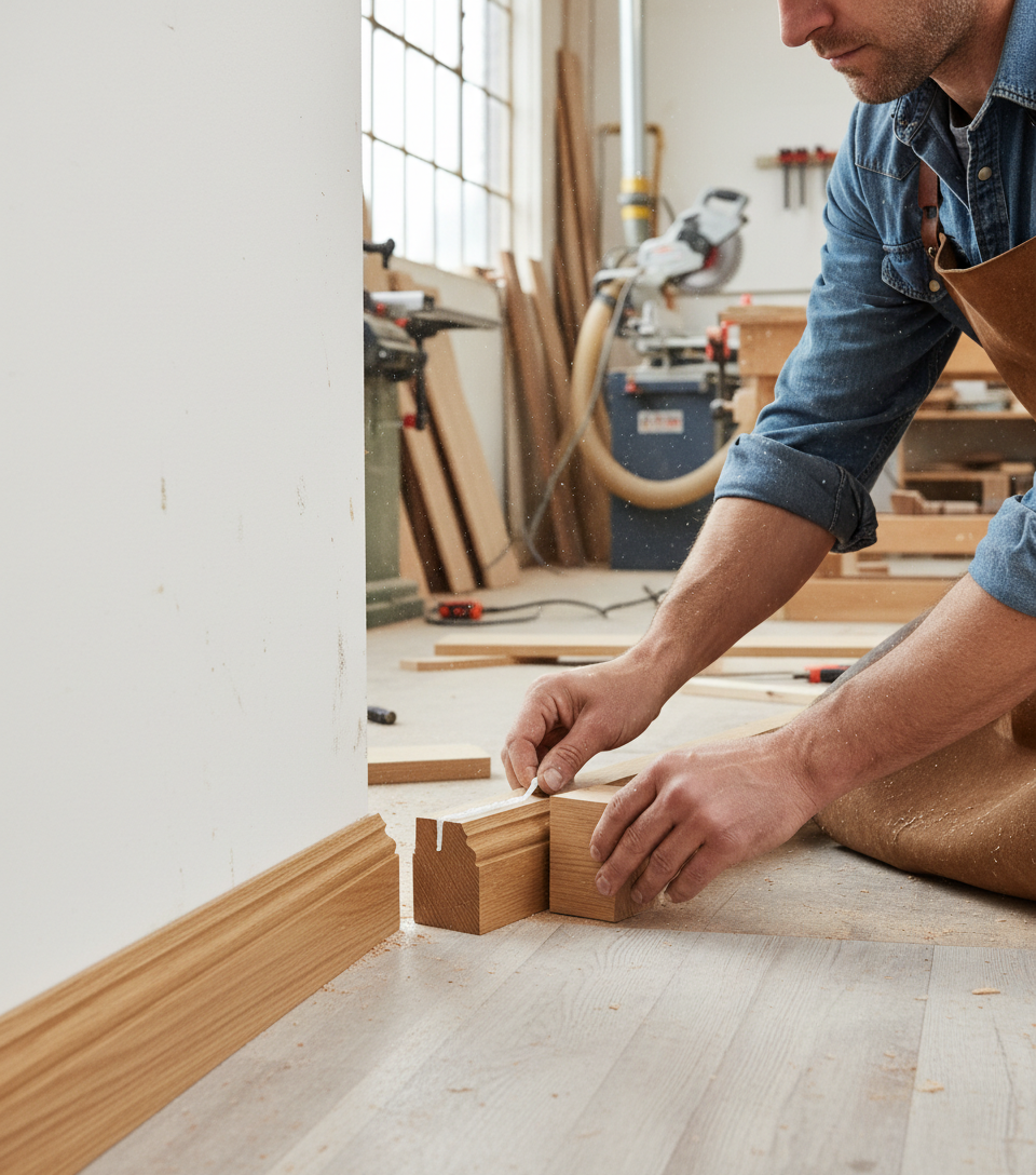 Premium Ogee Profile Oak Skirting Board - 18mm x 146mm, Supplied in 5 x 3m Lengths for Custom Finishing