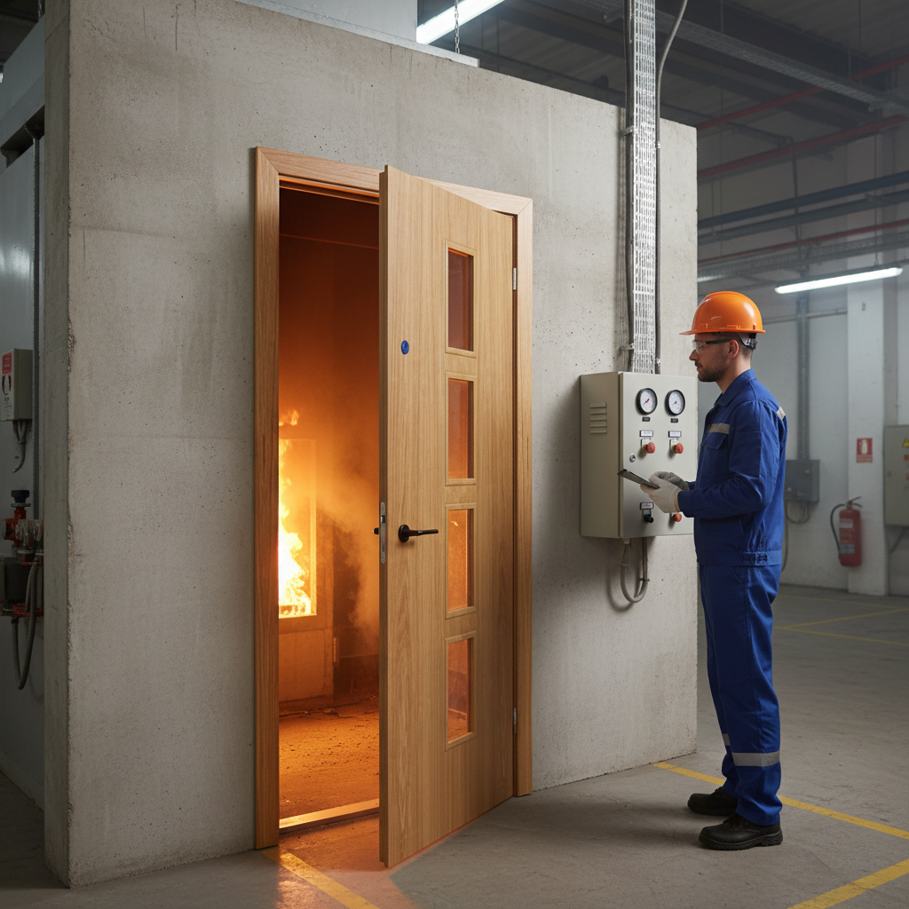 Premium Custom Made Internal Oak Clear Glazed FD30 Fire Door for Bespoke Designs