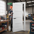 Premium Internal Flat Shaker FD30 Fire Door with 4 Panels and Engineered Core, White Primed, Ready for Finish