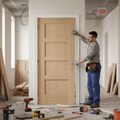 Premium Half Hour Fire Rated Shaker Style Fire Door with Engineered Construction and A-Grade Oak Veneer
