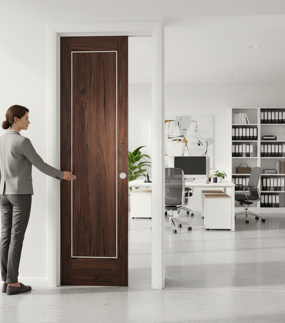 Premium 30 Minutes Fire Pocket Door System with Galvanised Steel Frame and Timber Lining Kit for Seamless Integration